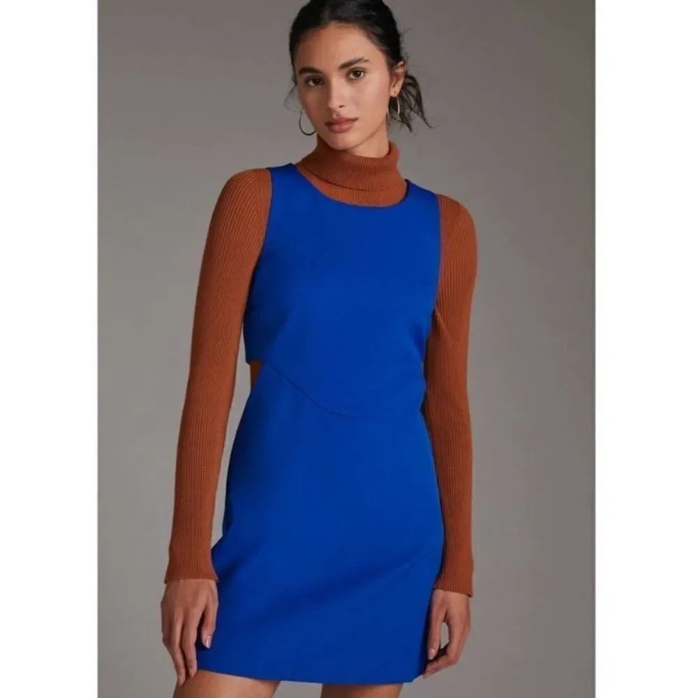 NWT Anthropologie Mare Mare Cut Out Shift Dress Blue Size XS